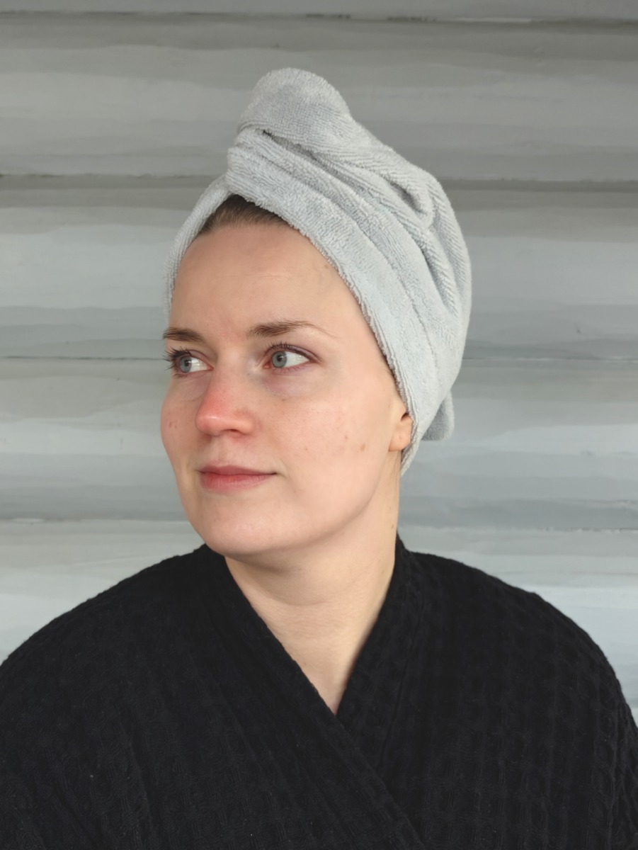 kyly Hiusturbaani Bambu, usvanharmaa - Image 2