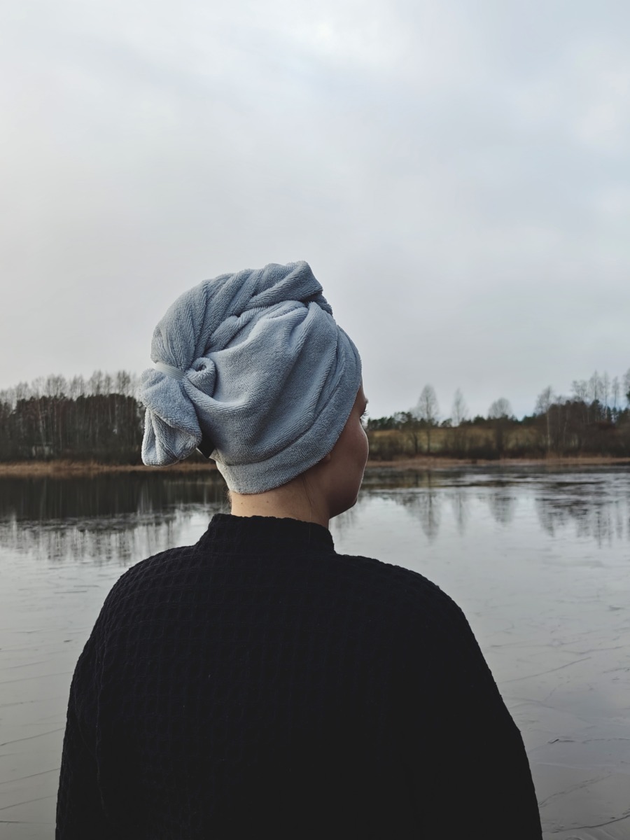 kyly Hiusturbaani Bambu, usvanharmaa - Image 4