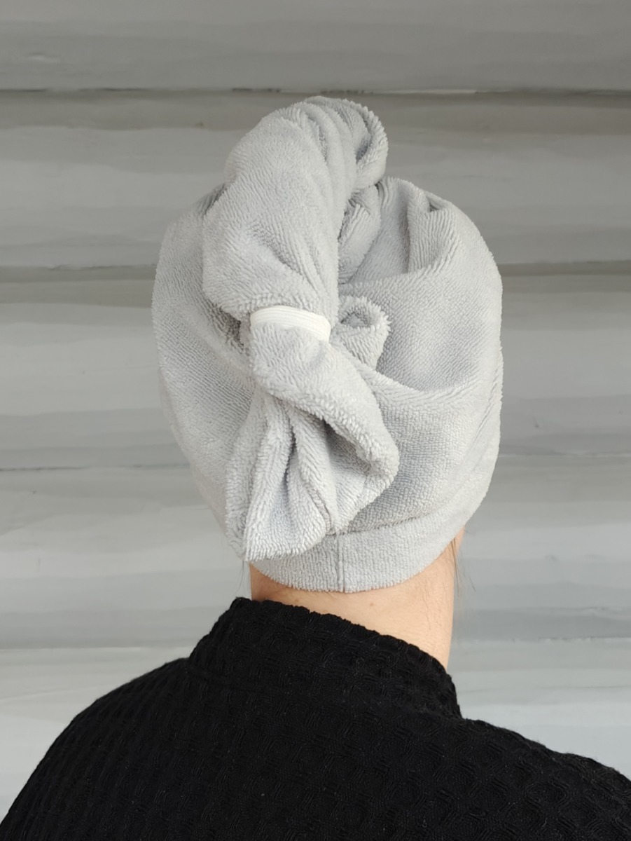 kyly Hiusturbaani Bambu, usvanharmaa - Image 3